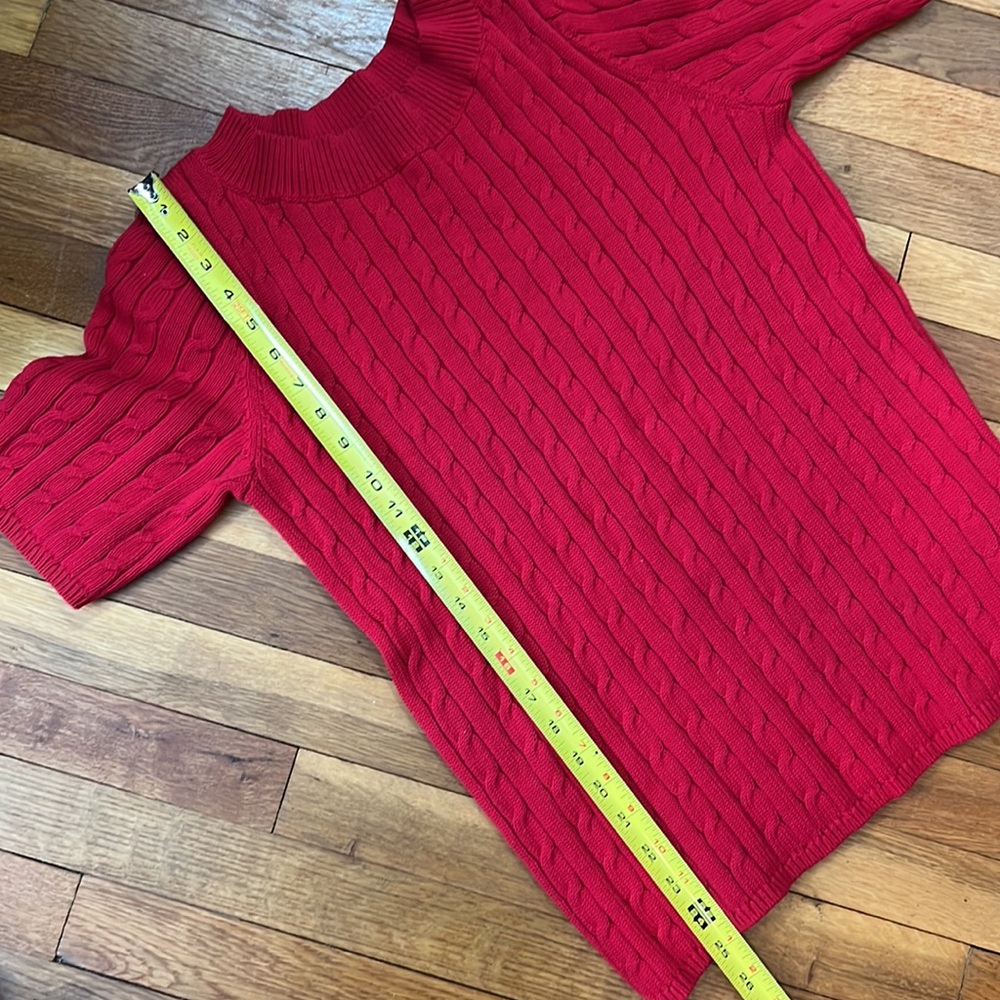 Talbots Red Cotton Sweater - Picture 7 of 7
